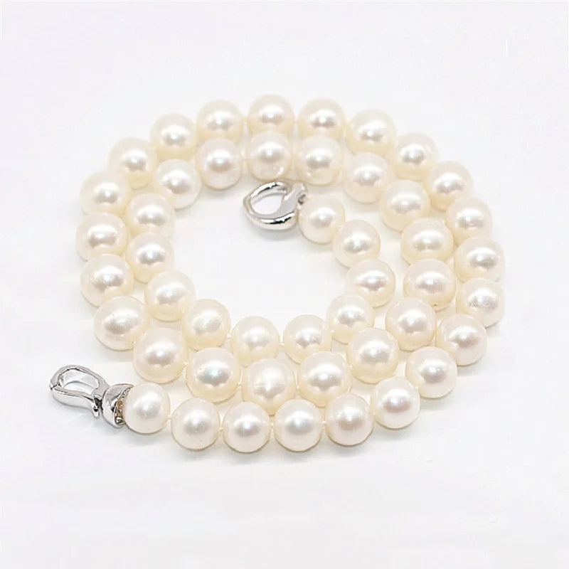 Elegant Freshwater Pearl Silver Choker Necklace