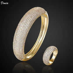 Donia jewelry European and American fashion arch Bracelet women's jewelry luxury micro inlaid AAA zircon ring bracelet