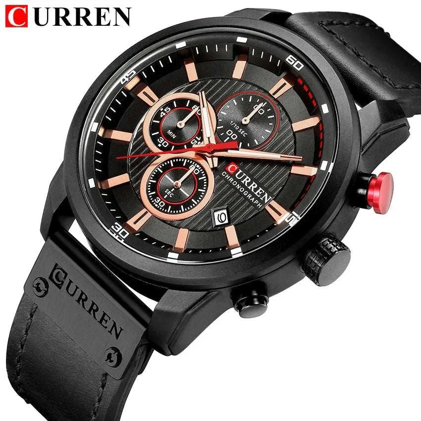 curren fashion date quartz men watch