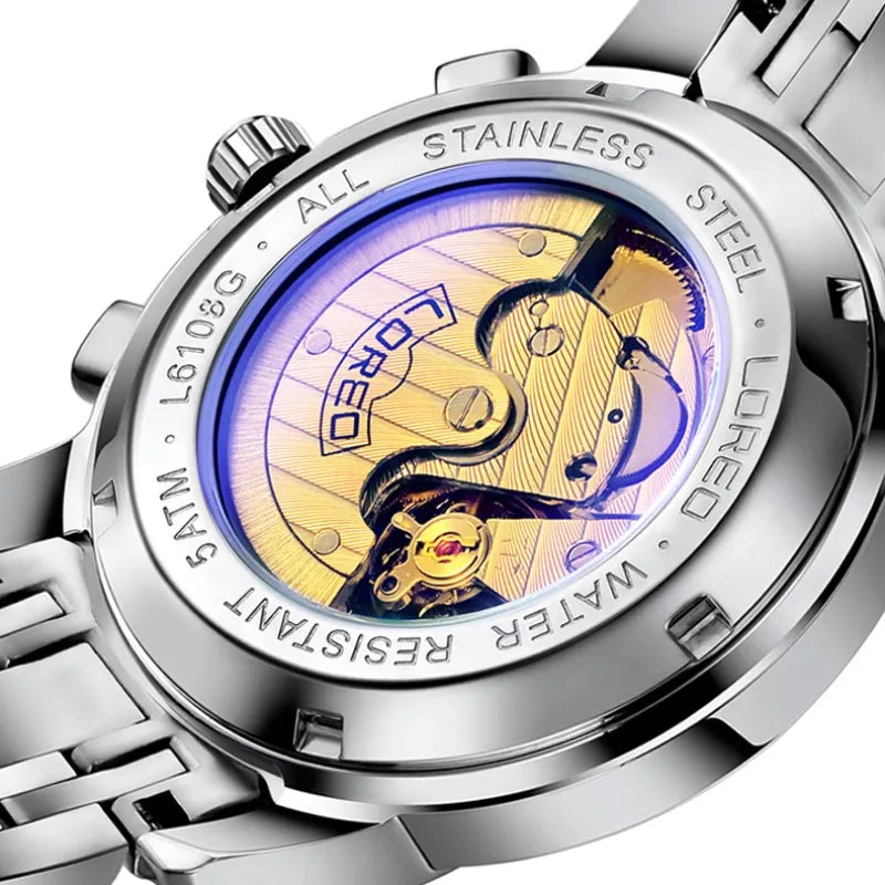 Fashion Men tourbillon watch LOREO Automatic.