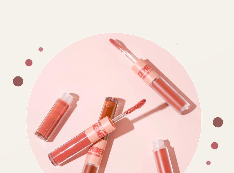 New Update!LEEMEMBER Double-Headed Two Effect Lip Glaze Water Mirror Surface Glossy & Matte Non-Stick Liquid Lip Mud Tint Makeup