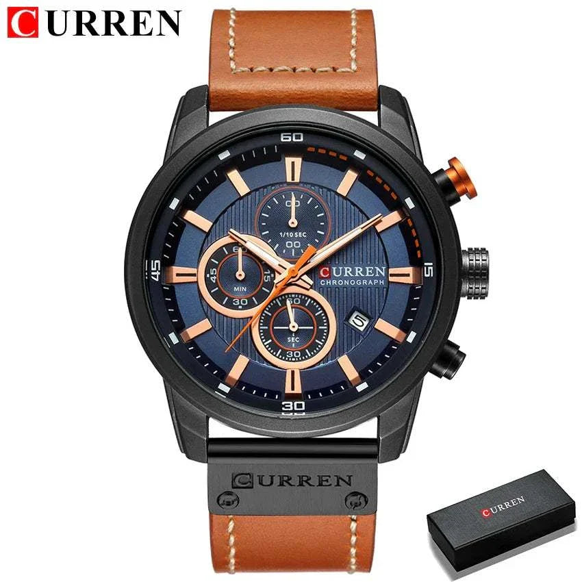 curren fashion date quartz men watch