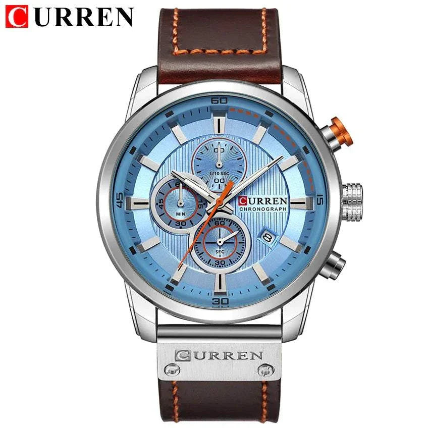 curren fashion date quartz men watch