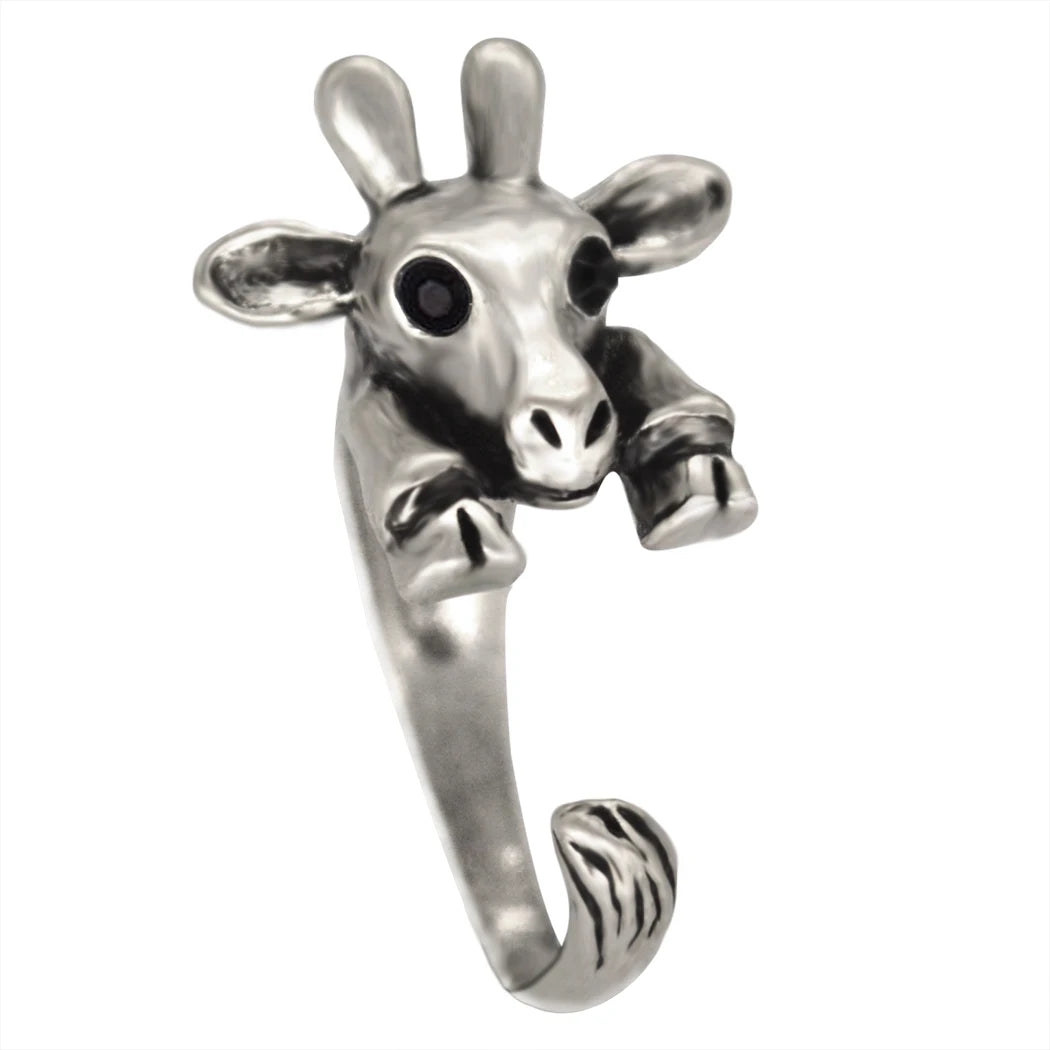 Antique Adjustable Animal Ring – Giraffe Design.