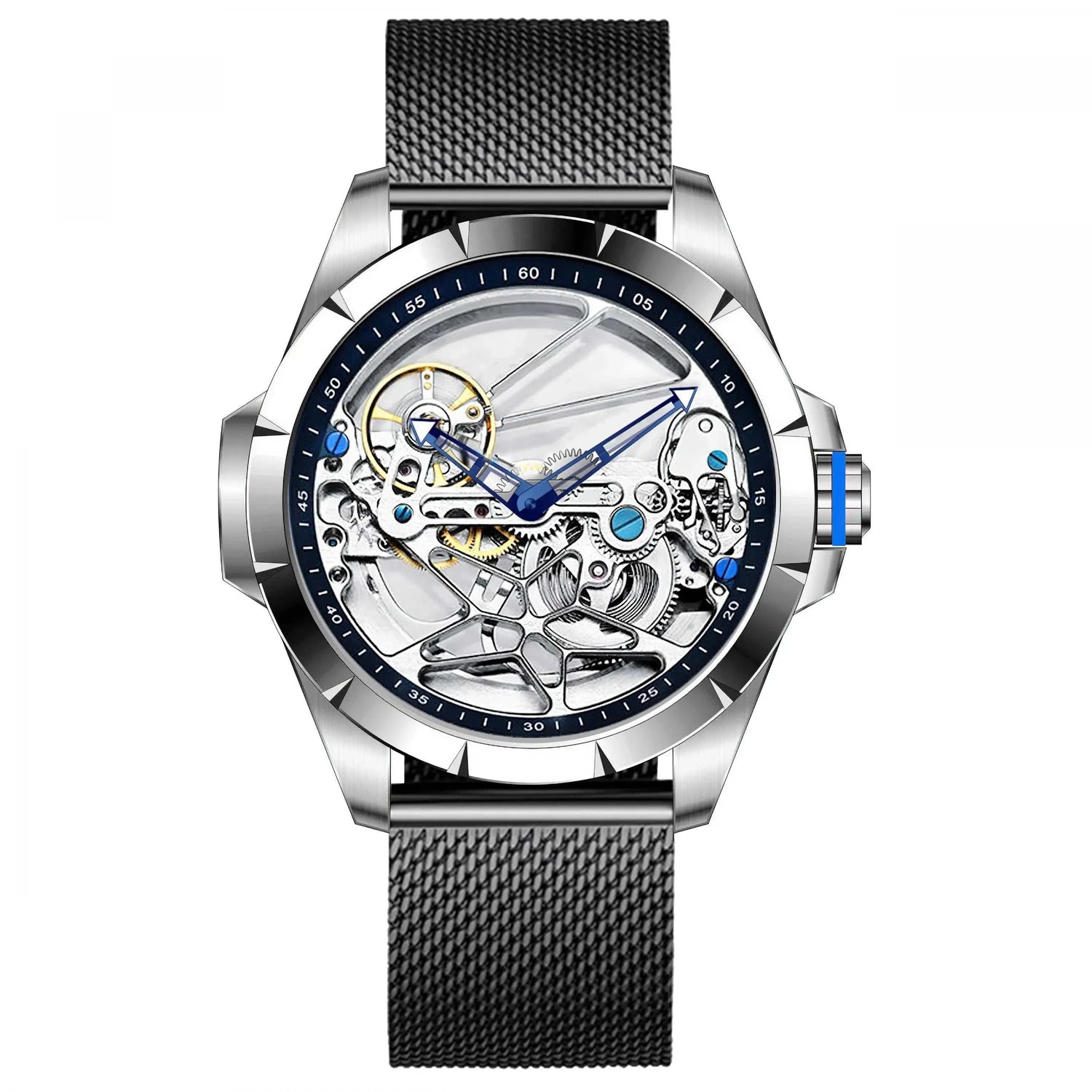 Hollow out Tourbillon Automatic MAN WATCH limited edition Mechanical Watches Fashion Belt and steel band Men&