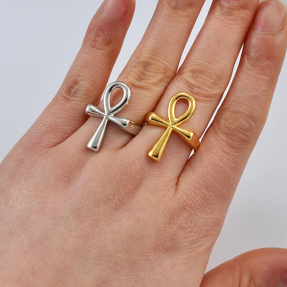 Ankh Ring for Women Girls African Egyptian.