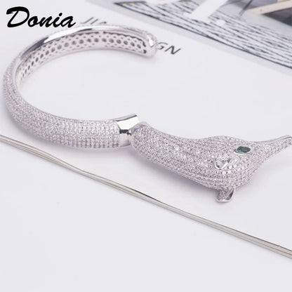 Donia jewelry Europe and America new copper micro-inlaid AAA zircon bracelet animal fox bracelet fine jewelry