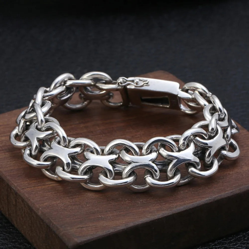 Pure Silver Men's Bracelet  Personality Creative