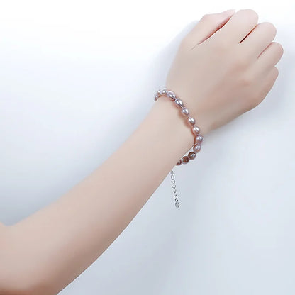 Real Pearl Bracelet AAAA Natural Freshwater Pearl Bangles