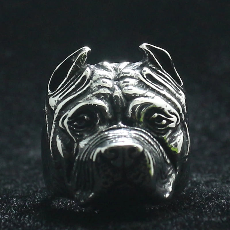 Mens Boys 316L Cool Classic Dog Ring.