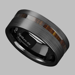 Black Brushed Tungsten Carbide Ring.