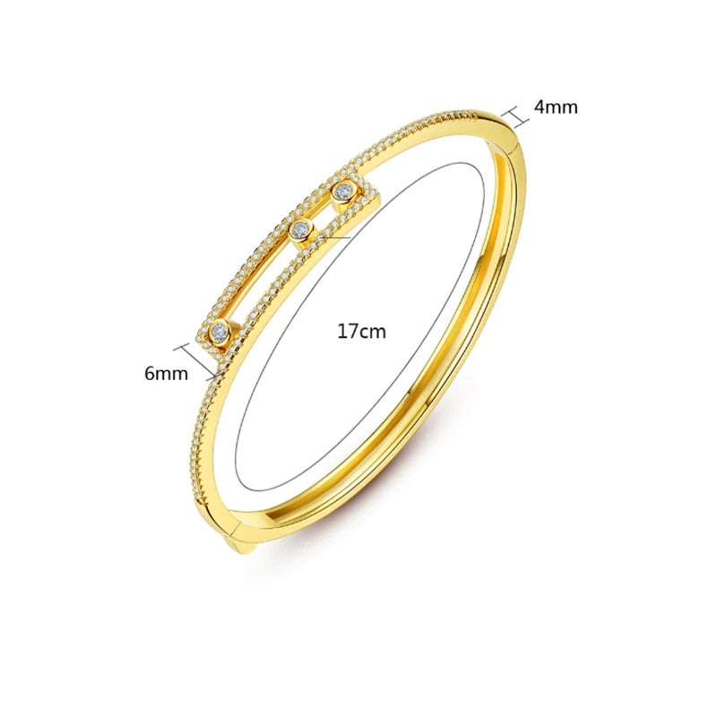 Donia Jewelry Fashion micro-set AAA hollow zircon ladies fashion bracelet personality exaggerated jewelry gift