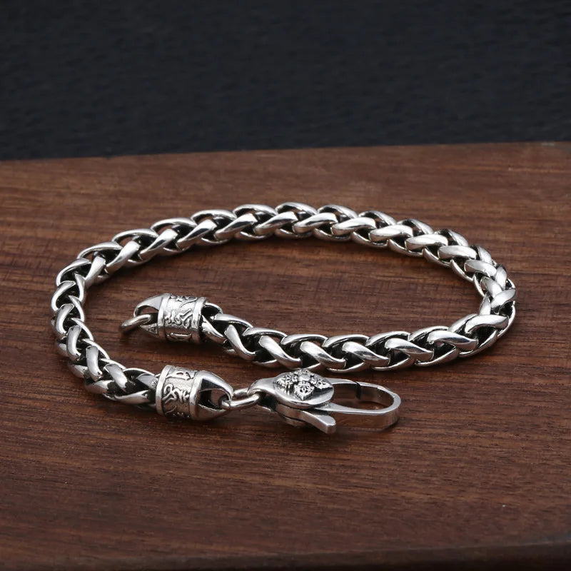 Silver Fashion Rope Bracelet for unisex.