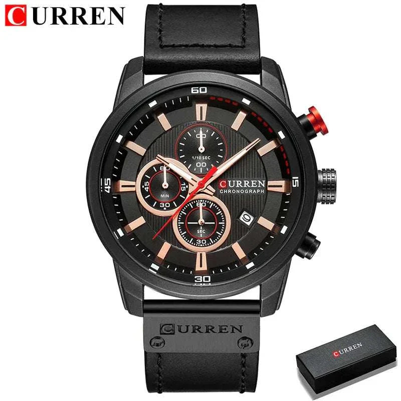 curren fashion date quartz men watch