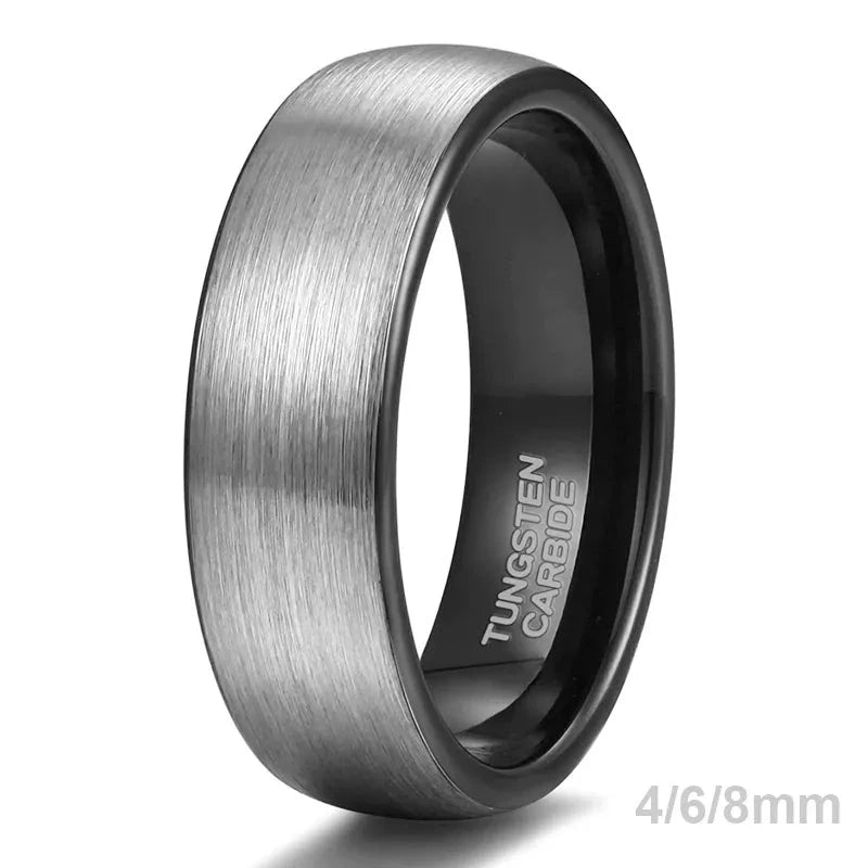 Classic Brushed Men Tungsten Carbide Ring Male Wedding Rings Anillos Anel Masculino Men Ring Bague Engagement