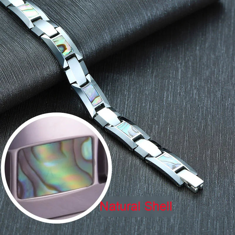 Magnetic Tungsten Carbide Bracelets Male Shell.