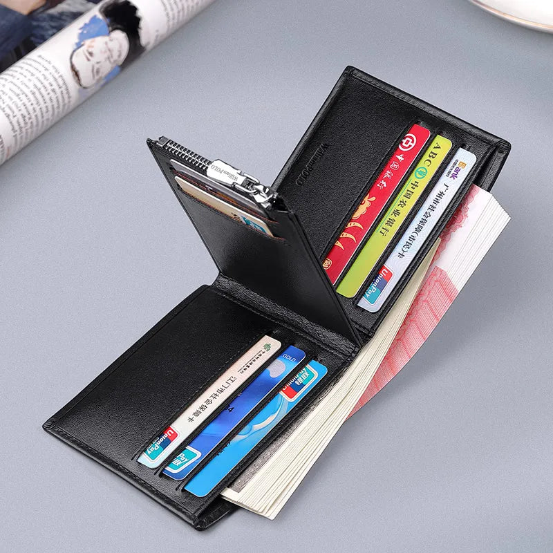 Men Wallet Genuine Leather Casual.