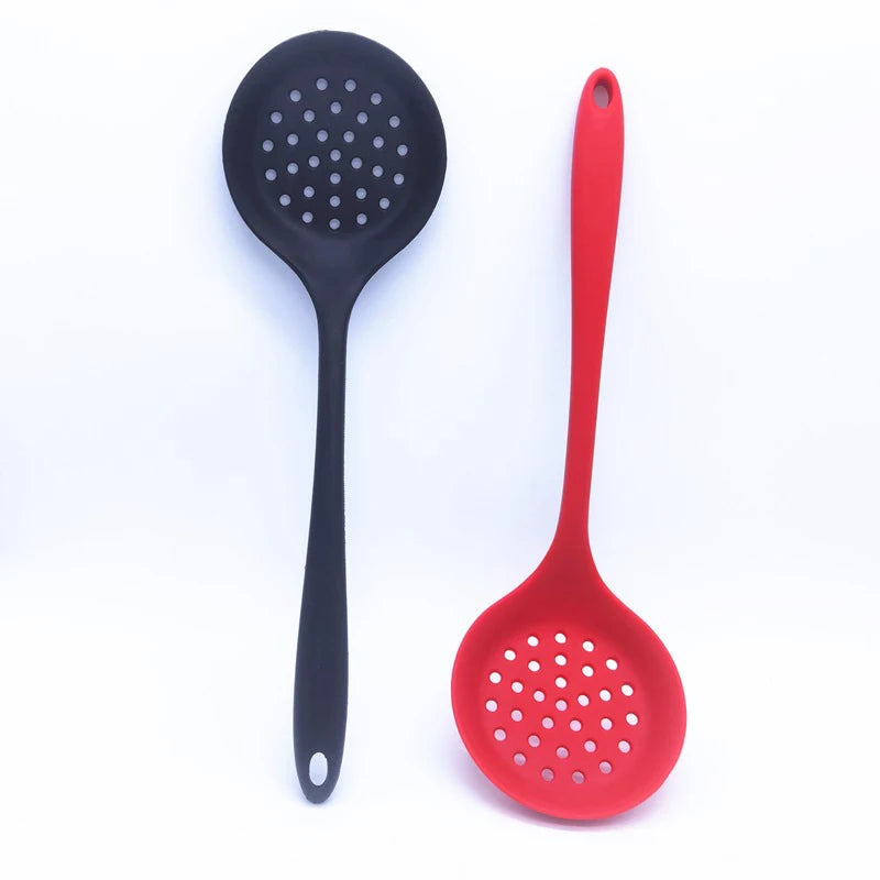 Long Handle Silicone Colander - Non-Stick.