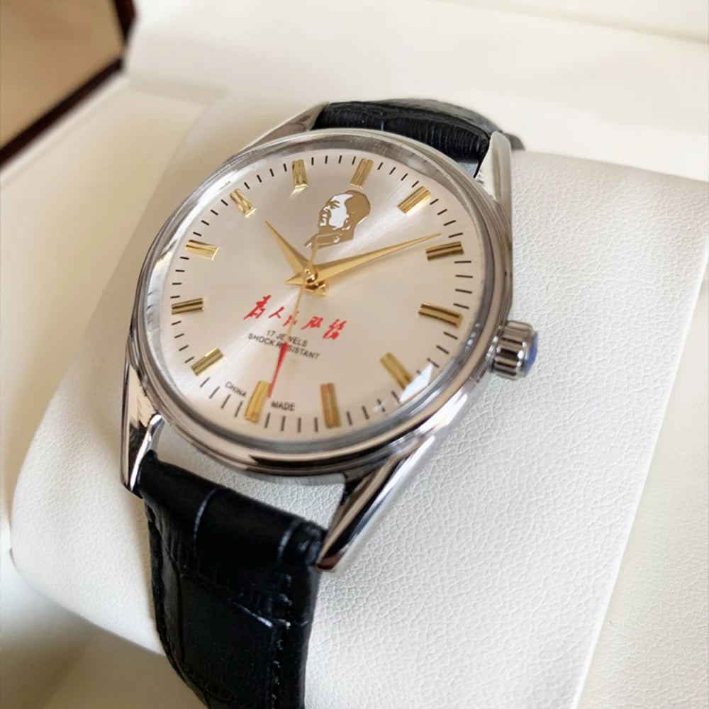 Mechanical Watch Men Shanghai 38mm Hand Wind.