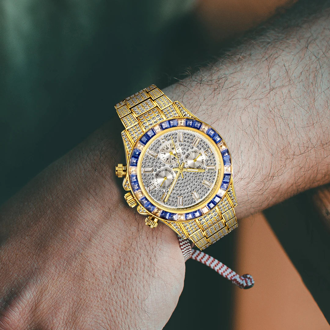 Luxury Gold Watch Waterproof Stainless Steel.