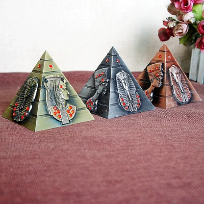 Egyptian Metal Pharaoh Pyramids Figurine Building