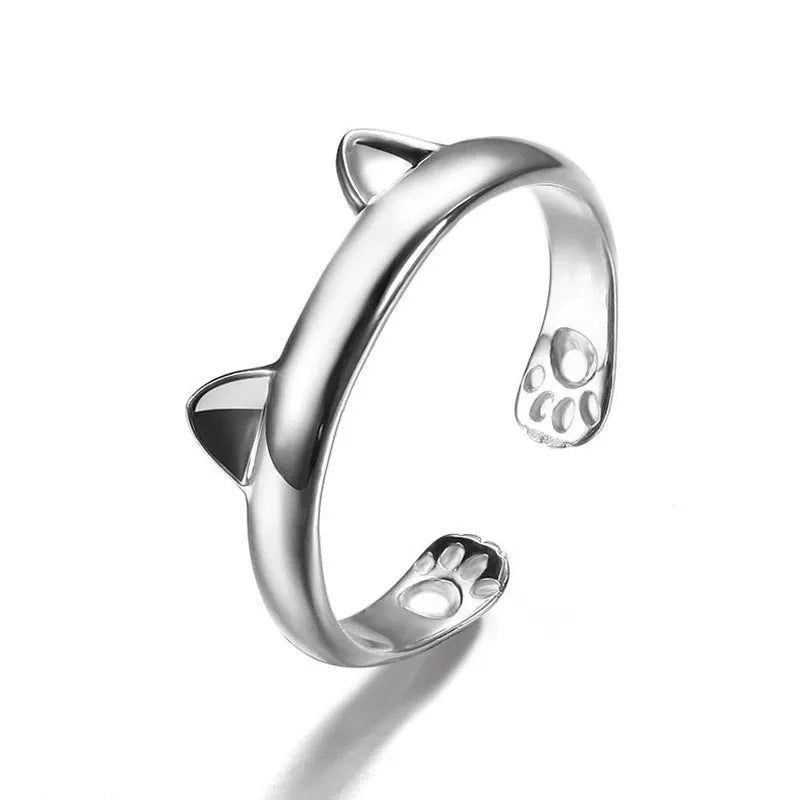 Lovely Cat Ear Adjustable Open Ring.