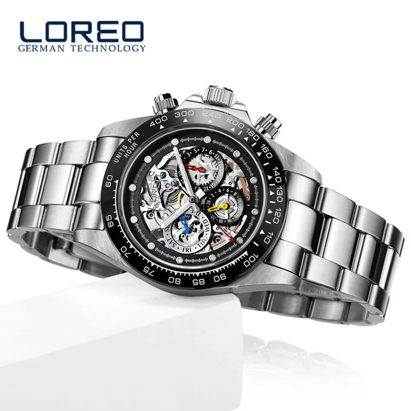 LOREO Luxury Brand Automatic Mechanical Male Business.