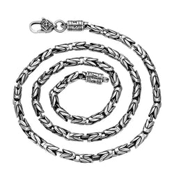 Pure S925 Silver Jewelry Retro Thick.