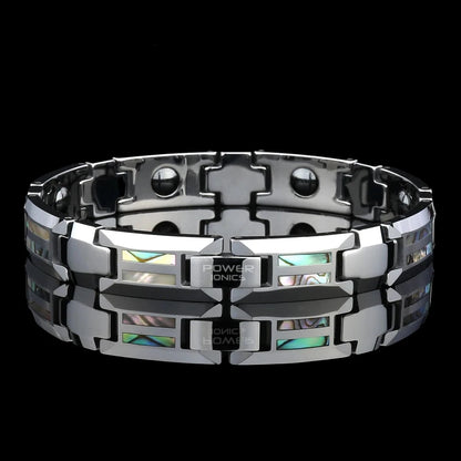 Magnetic Bracelet Men Luxury Natural Shell.