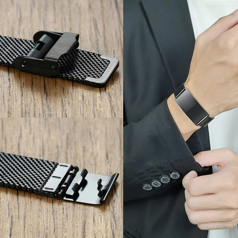 Stylish Men Stretch Mesh ID Bracelets.