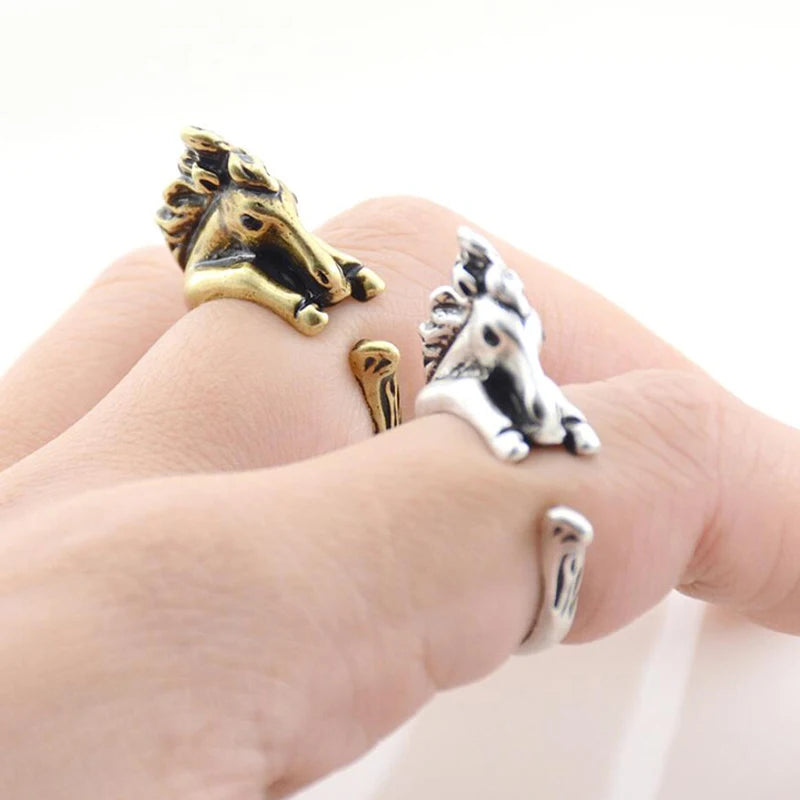 Handmade Rings – Giraffe, Deer, Goat, Horse.