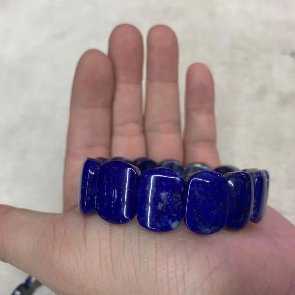 natural Lapis lazuli stone beads bracelet natural gemstone jewelry bangle for woman for man for gift wholesale !