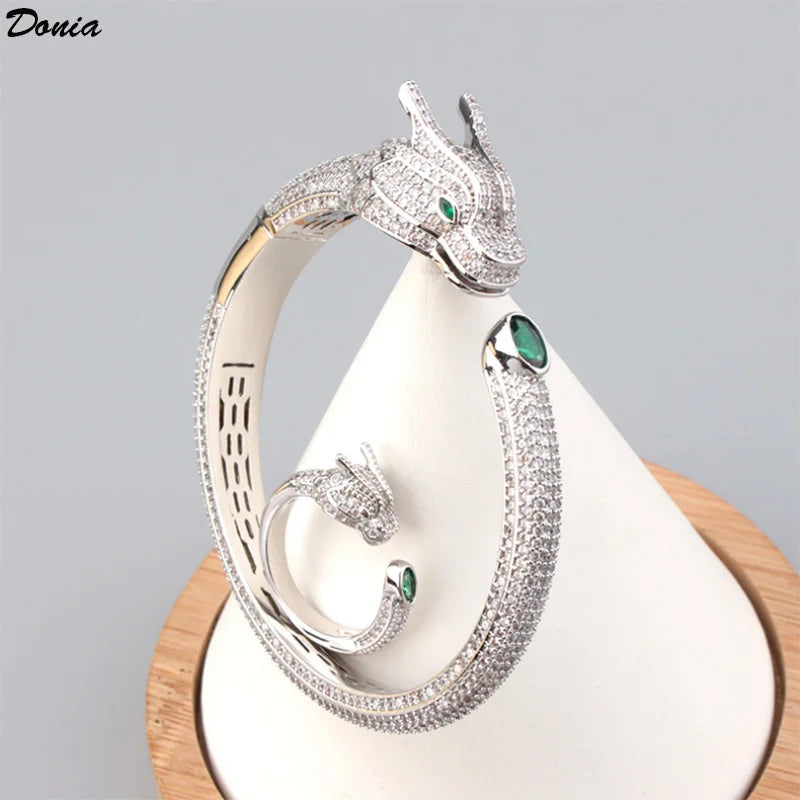 Donia jewelry Fashion European and American micro-inlaid AAA zircon bracelet luxury high-end women's jewelry ring