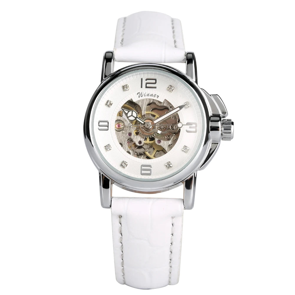 Women's Watch Automatic Mechanical Watch Ladies Clock Skeletons Wristwatch Hollow Out Automatic-self-winding