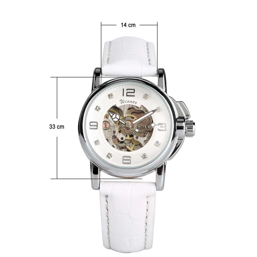 Women's Watch Automatic Mechanical Watch Ladies Clock Skeletons Wristwatch Hollow Out Automatic-self-winding