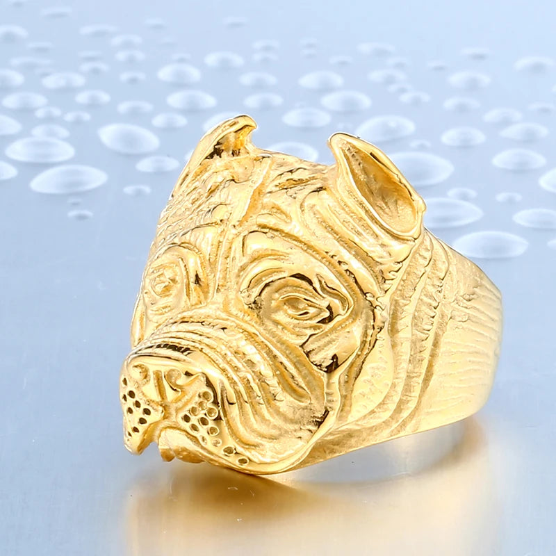 Bull Dog Ring for Men – Unique Personality.