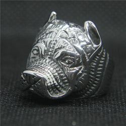 Cool Size 7-14 God of War Dog Head Ring.