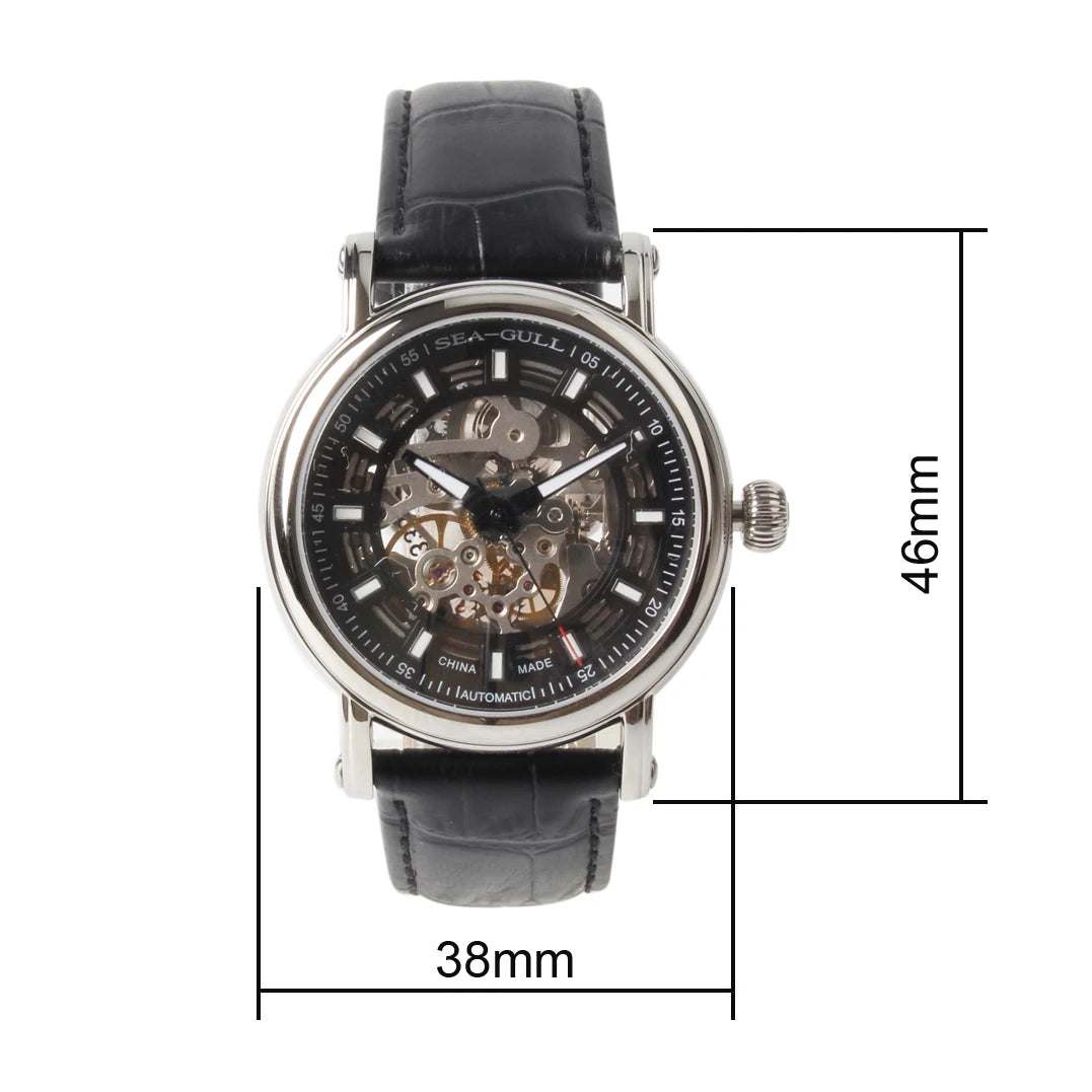 Seagull 3 Hands Skeleton Unisex Automatic Watch.