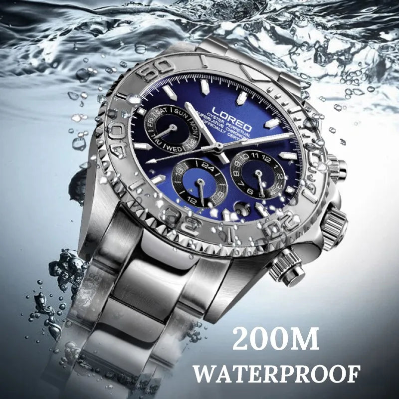 LOREO Waterproof Automatic Watches Men self wind.