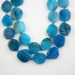 Blue Dragon Veins Agates Slice Beads.