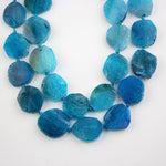 Blue Dragon Veins Agates Slice Beads.