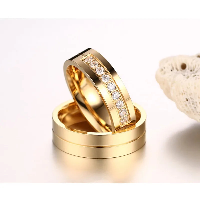 Stone Wedding Bands Rings for Women Men