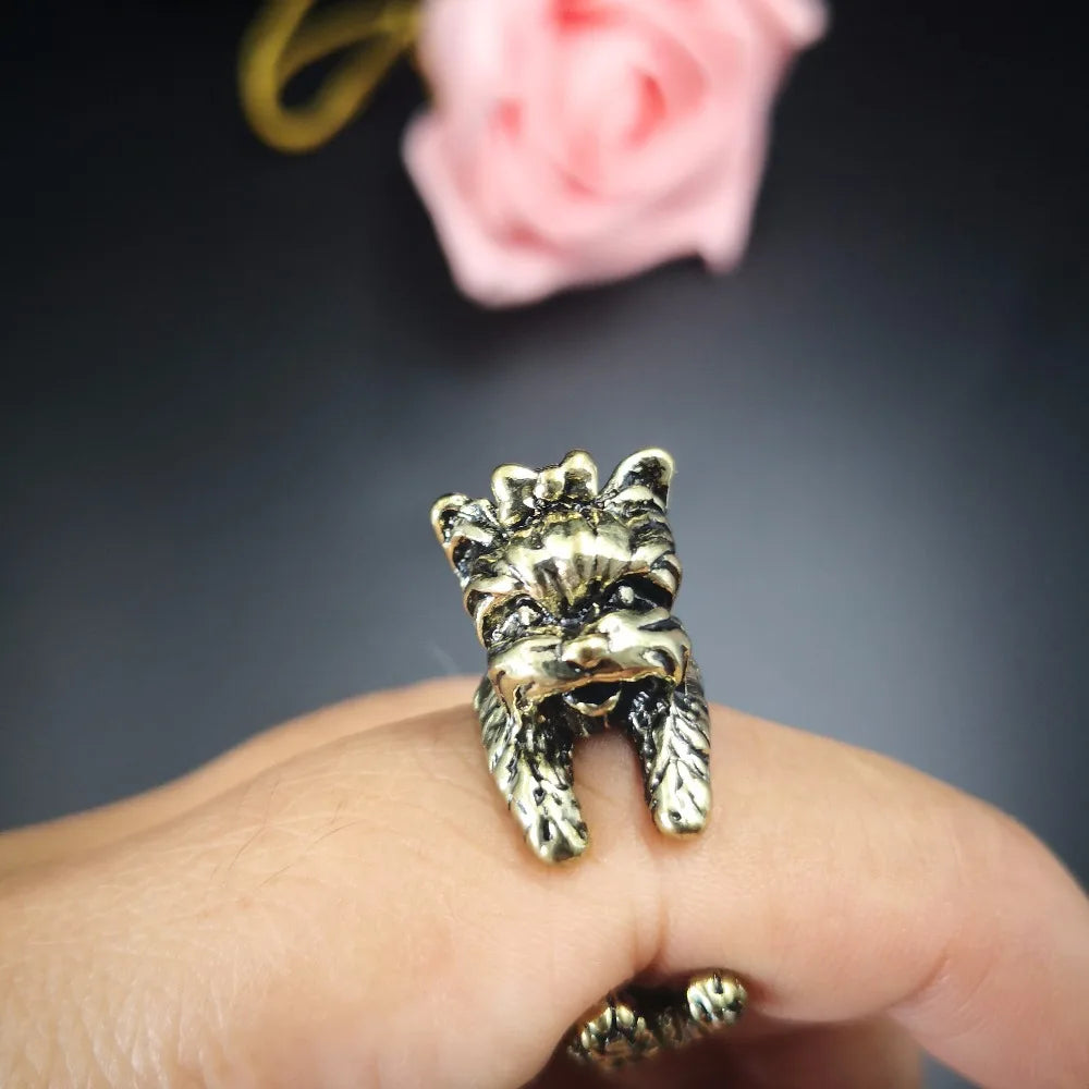 Ring free size animal dog jewelry.