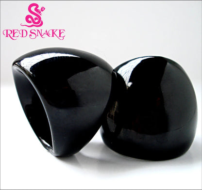 RED SNAKE Free Shipping Fashion Ring Handmade Classic Black  Murano Glass Rings