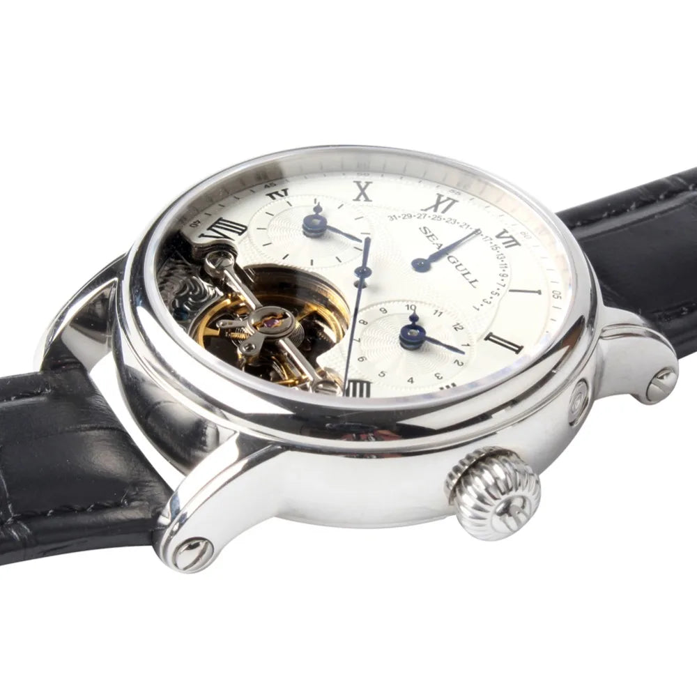 Seagull High Roman Numerals Flywheel Retrograde