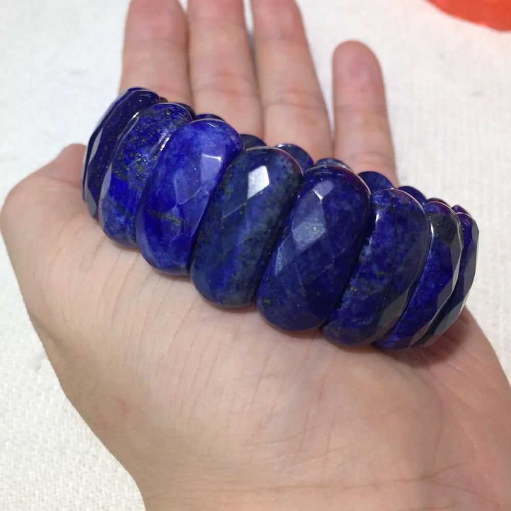 Natural Lapis Lazuli Stone Beads Bracelet Natural Gemstone Jewelry Bangle For Women For Gift Wholesale !