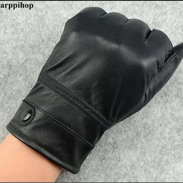 2024 Genuine Leather Winter Gloves warm.