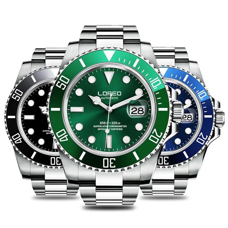 2019 LOREO 20bar Green Diving Watch.