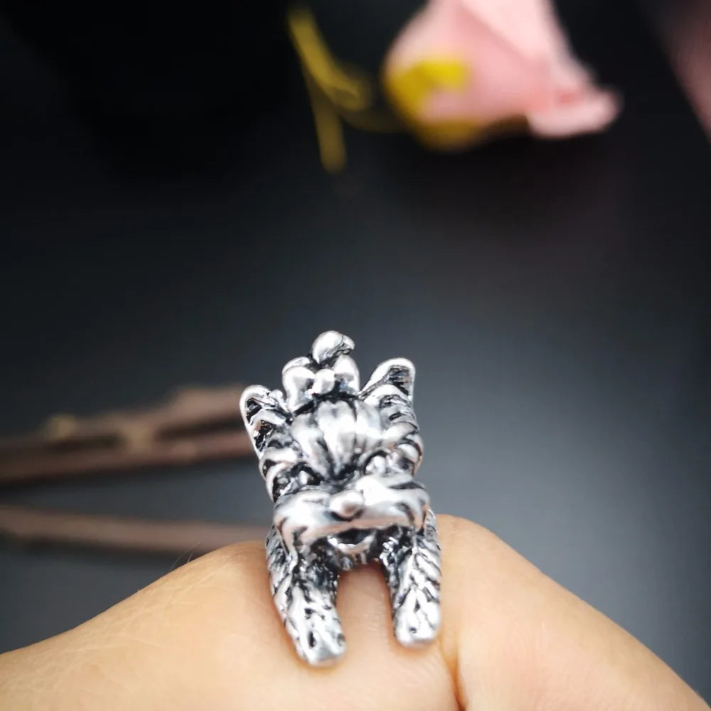 Ring free size animal dog jewelry.