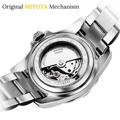 Diving Mens Watches Top Luxury Brand LOREO New Stainless Steel.